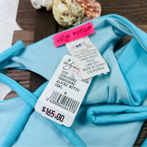 Le Doux Love Potion Blue Alice Swim Bikini Bottom - Picture 3 of 4